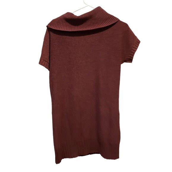 Athleta MEDIUM Knit Sweater Dress Cowel Neck Short Sleeves Cashmere Blend - Picture 8 of 9